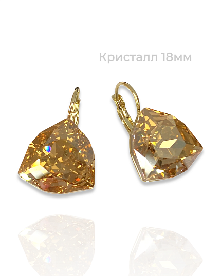 Серьги KR DAFNA 18mm golden shadow