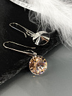 Красивые серьги Elina 14mm vintage rose с дорогим цветом