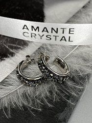 Серьги полукольца IREN jet hem 3