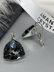 Серьги KR Dafna 18mm silver night 4