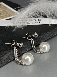 Серьги KR Assol 2в1 жемчуг 4