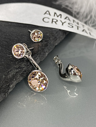 Серьги KR Assol 2в1 vintage rose 3