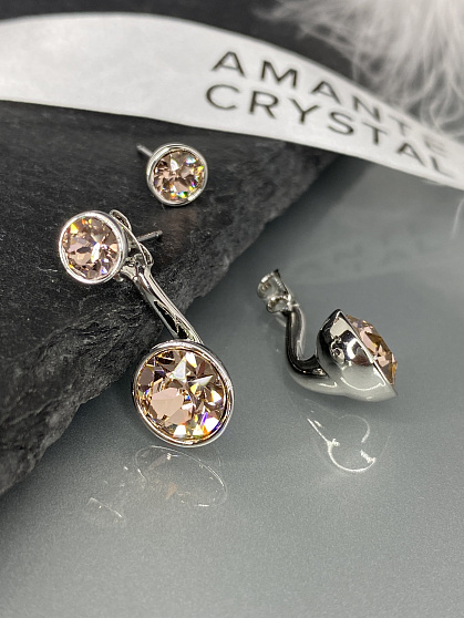 Серьги KR Assol 2в1 vintage rose