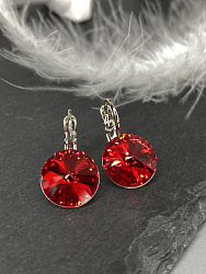 Серьги RIVOLI 12 с австрийскими кристаллами light siam 3