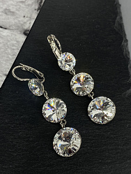 Серьги TERI с австрийскими кристаллами crystal 4