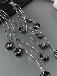 Серьги KR SOFI silver night 3