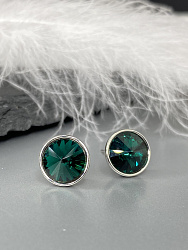 Пусеты KR 10mm emerald 4