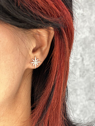 Серьги Bluc звездочки crystal  2