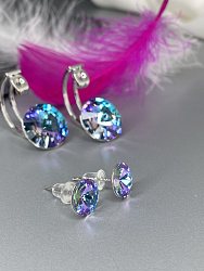 Серьги KR Roncato 14мм с австрийскими кристаллами VL 4