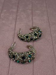 Серьги KR Fashion new зел 3