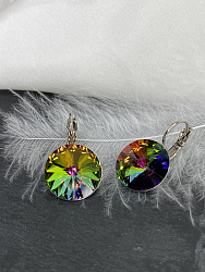 Серьги RIVOLI 14mm с австрийскими кристаллами VM 4