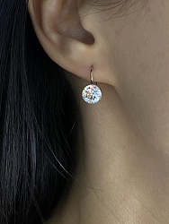 Серьги Assol 9mm с австрийскими кристаллами crystal 1