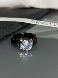 Кольцо керамика Brill черное 16р 1