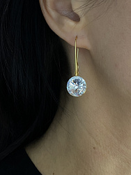 Серьги Elina 14мм crystal Au 1