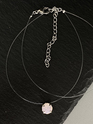 Подвеска Sara с кулоном на леске rose opal 2
