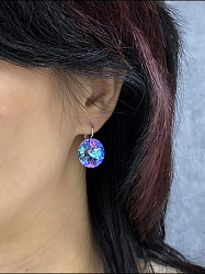 Серьги RIVOLI 18mm с австрийскими кристаллами VL 2