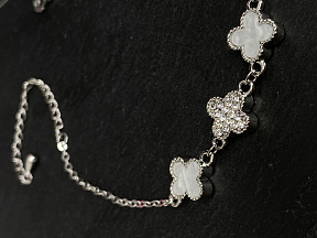 Браслет Klever crystal/white покрытие белый родий 4