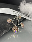 Серьги KR Assol 2в1 vintage rose