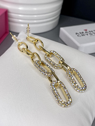 Серьги Lux crystal Au 4