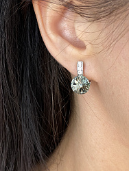 Серьги BluC rivoli 10mm black diamond 1