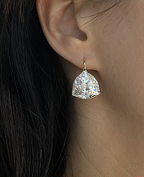 Серьги KR Dafna 18mm crystal Au покрытие желтое золото 1