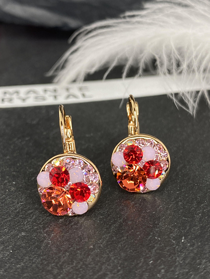 Серьги Rivolo rose mix Au
