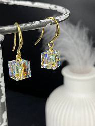 Серьги KR Kora 7mm АВ Au (крючок) 2