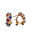 Серьги Color mix покрытие желтое золото 3