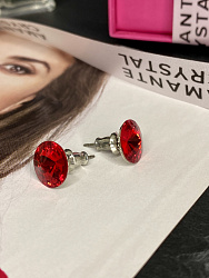 Пусеты 10 mm light siam (красный) 4