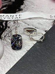 Серьги CAPRI 14mm silver night 4