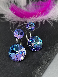 Серьги KR Roncato 14мм с австрийскими кристаллами VL 1