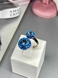 Кольцо JANINE aquamarine 2