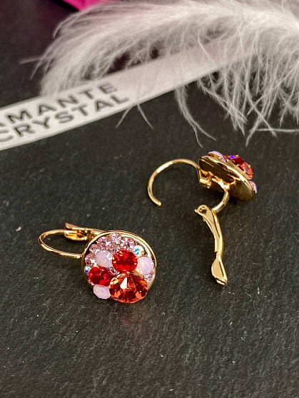 Серьги Rivolo rose mix Au