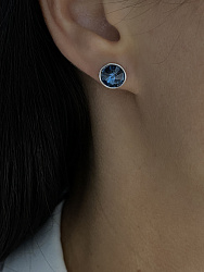 Пусеты KR 10mm denim 1