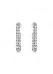 Серьги полукольца strass (мелкие стразы)