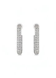 Серьги полукольца strass (мелкие стразы)