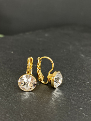 Серьги Assol 9mm с австрийскими кристаллами crystal Au 4