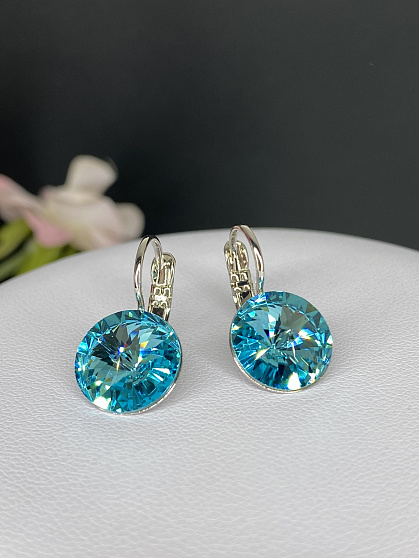 Серьги RIVOLI 12 light turquoise (бирюза)