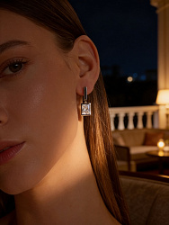 Серьги Джетта crystal 3
