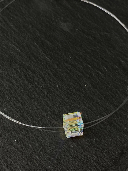 Подвеска кулон на леске Kora 5 mm AB