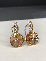 Серьги BluC rivoli 10mm gold Au 3