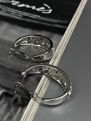 Серьги KR Fashion new crystal (англ. замок) 3