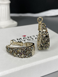 Серьги KR Fashion Baget black diamond (англ. замок) 1