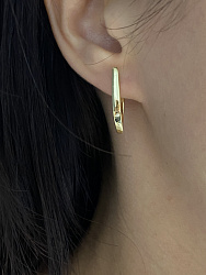 Серьги палочки металл Au 1