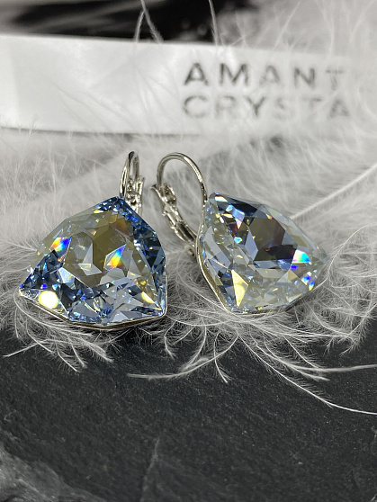 Серьги KR Dafna 18mm blue shade