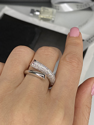 Кольцо Kiss crystal 1