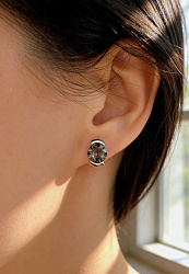 Пусеты SUSIE silver night 2