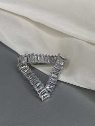 Брошь BLUC Triangl Циркон  1