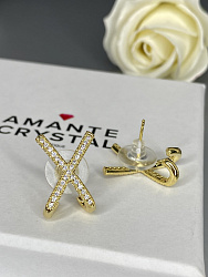 Серьги X big 2 см Au 1