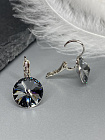 Серьги RIVOLI 12 с австрийскими кристаллами silver night